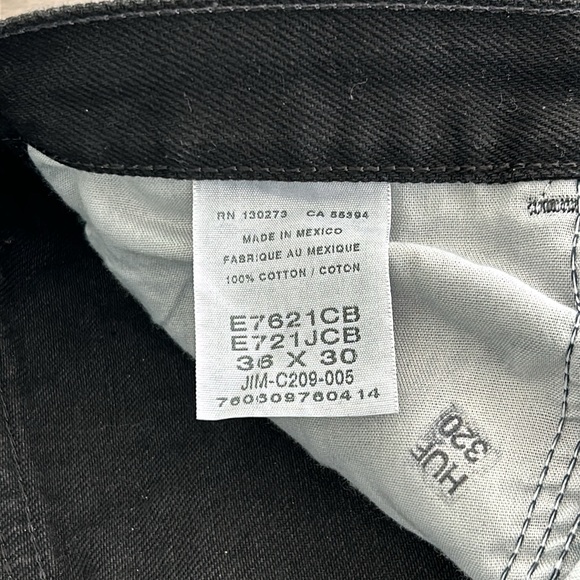 WRANGLER Rustler Men's Black Regular Fit Denim Jeans Pants, Cotton, Straight Leg - Picture 5 of 12